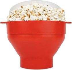 Popcorn Maker Skål - Lag popcorn i mikrobølgeovnen - Rød