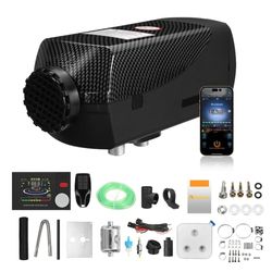 Sunster 8KW Dieselvarmer Luftvarmer 12/24V med Start/Stop, Ventilationsfunktion, Bluetooth og fjernbetjening – Webasto