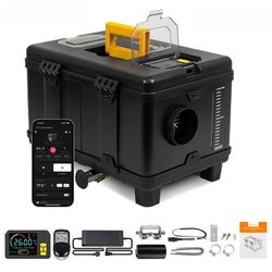 Sunster 8KW Dieselvarmer Luftvarmer 12/24V & 230V med Start/Stop, Ventilationsfunktion, Bluetooth & fjernbetjening – Webasto