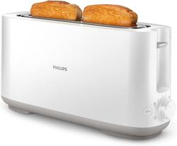 Grillplattor Bröd PHILIPS HD2590/00 - 1 kortplats - Justerbar termostat - Värme- och tömningsfunktion - Vit