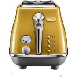 Grillplattor Bröd - DELONGHI - ICONA CAPITALS - 2 skivor - 900W - Bakverksvärmare - Gul