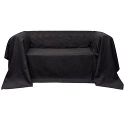 vidaXL Mikro-semsket sofa overtrekk antrasitt 140 x 210 cm