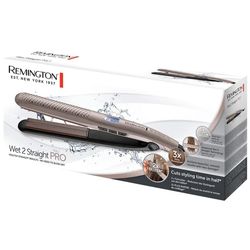 Remington Wet2Straight Pro Hair Straightener with Exclusive Venting System and Moisture Sensor LCD Display 140-230°C