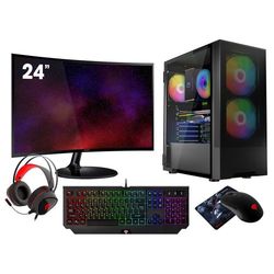 PC Gaming Ryzen 7 5700G VIST - 32Go DDR4 - SSD 1To M.2 - Radeon RX Vega 7 - Skärm 24" FullHD