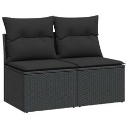 vidaXL Hagesofaer med puter 2 deler svart polyrotting akasie