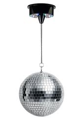 Marconi Batteridrevet Diskokule m. LED (20 cm)