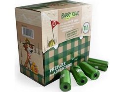 Barry King Dog avfallsposer, 50 ruller x 20 stk, grønn, biologisk nedbrytbar