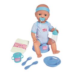 Interaktiv guttedukke, 43 cm, New Born Baby