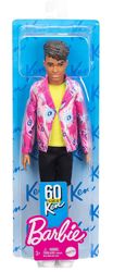 Barbie Ken 60th Anniversary Rocker Derek Look med neontopp, shorts och skor