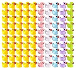 100 stk Tiny Ducks Sett Dekorasjon Realistisk form Slitesterk harpiks Bedårende Ender til Julebursdagsfest Barnas dag 100 stk