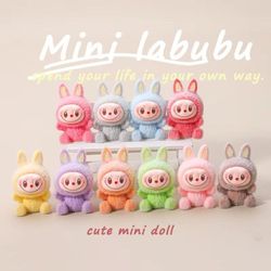 Labubu Macaron Plockad Minidocka Blindlåda Godisfärg Handgjord modell Skrivbord Utsökt prydnad Mystisk låda Perifera presenter