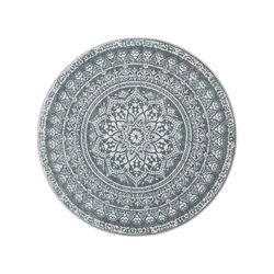 Rootz Boho Style Rund matta - Antracitgrå matta - Polyesterfilt TPR - Lätt - 120 cm Diameter