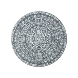 Rootz rundt tæppe - Boho tæppe - antracitgrå - polyesterfilt TPR - 160 cm diameter - let - 2,8 kg
