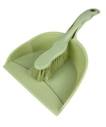 Børste og fejebakkesæt - grøn