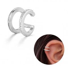 Falske helix piercing ører ørepynt mansjett uten hull sølv