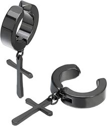 Clip on øredobber svart CROSS