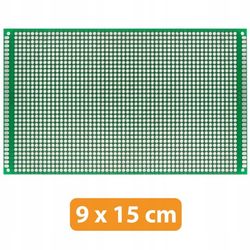 Dobbeltsidet universal prototype printkort 90 x 150 mm (grøn)