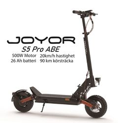 JOYOR S5 PRO ABE 500W motor, 10 tums däck, 48V 13Ah batteri, maxhastighet 20 km/h, maximal räckvidd 55 km