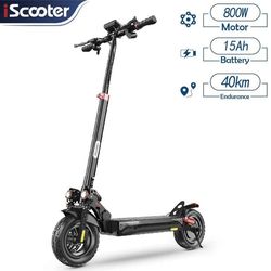 iScooter iX4 2025 Nu E-scootermotor 800W, batteri 48V 15Ah, rækkevidde 40-45km, tophastighed 45km/t, sort
