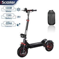 iScooter iX5s 11 tums elektrisk skoter, 1000W motor, 48V15Ah batteri, två främre och bakre stötdämpare, maxhastighet 45km/h