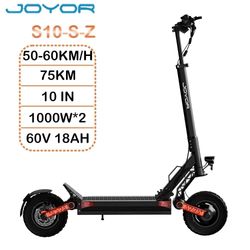 JOYOR S10-S-Z el-scooter, 1000W*2 dobbeltmotorer, 18AH batteri, 10 tommer luftdæk, blinklys.