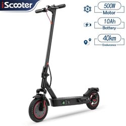 iScooter i9Max E-Scooter - Max. Hastighet 35km/h, Max. Räckvidd 40km, Max. Belastning 120kg 500W Motor, 42V 10Ah Batteri