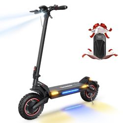 iScooter iX7 Pro 10'' dual drive el-scooter, 2*1000W motor, 17,5 Ah batteri, maksimal hastighed 60KM/H, med omgivende lys