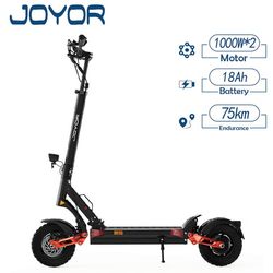 JOYOR T10 hopfällbar elektrisk skoter - 10 tums däck - maxhastighet 25 km/h, räckvidd 75 km motor 1000W x2 batteri 60V 18AH