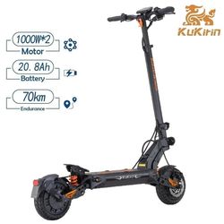2026 Uppgraderad Kukirin G2 Master 52V 20.8Ah 1000W*2, Hastighet 60KM/h, 70km Uthållighet, 10 tums Vakuumdäck Elektrisk Skoter