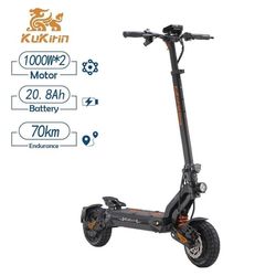 Kukirin G2 Master 2025 Uppgraderad 1000W*2, Hastighet 60KM/h, 70km Uthållighet, 52V 20.8Ah 10 tums Vakuumdäck Elektrisk Skoter