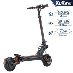 Kukirin G2 Master 2026 Uppgraderad elektrisk skoterhastighet 60KM/h, 52V 20.8Ah 1000W*2, 70km uthållighet, 10 tums vakuumdäck