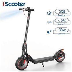 Hopfällbar elektrisk skoter iScooter i9M, 500W Motor 42V 7.5Ah Batteri, Maxhastighet 35km/h, Räckvidd 30km Svart