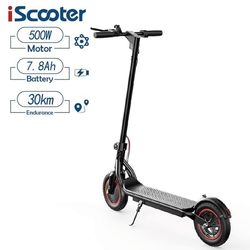 Elektrisk skoter för vuxna iScooter W6 500W motor, 36V 7,8AH batteri, räckvidd 25-30km, 10 tums däck