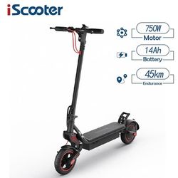 iScooter W8 elektrisk skoter, 750W motor, 48V 14Ah batteri, 9,3 tums däck, topphastighet 40 km/h, räckvidd 40 km, hopfällbar