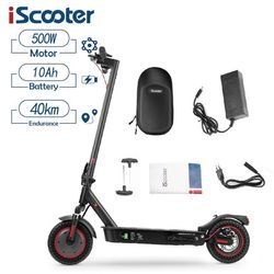 Elektrisk skoter iScooter i9 Max - 500W motor, 42V 10Ah batteri, max räckvidd 40km, maxhastighet 35km/h, max belastning 120kg