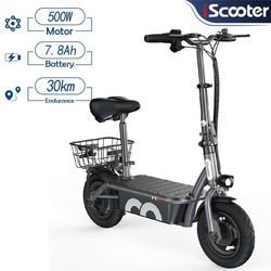 iScooter F2 30km Max räckvidd 500W Motor 36V 7,8Ah Batteri 10 tums hopfällbar elektrisk skoter