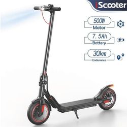 Hopfällbar elektrisk skoter iScooter i9M, maxhastighet 35km/h, räckvidd 30km, 500W motor 42V 7,5Ah batteri svart