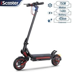 iScooter W8 elektrisk skoter, 9,3 tums däck, 750W motor, 48V 14Ah batteri, topphastighet 40 km/h, räckvidd 40 km, hopfällbar utan logotyp