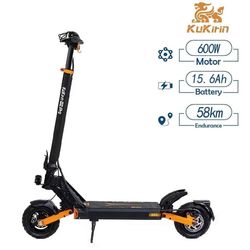 Kukirin G2 Pro 45km/h och 58 km räckvidd, 600W 15.6AH elektrisk skoter, 9" däck, 6-lätt säkerhetssystem