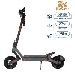 Kukirin G4 70km/h och 75 km räckvidd, 11" terrängdäck2000W 20AH elektrisk skoter, 6-lätt säkerhetssystem
