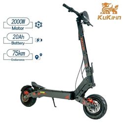 Kukirin G4 Electric Scooter 2000W 20AH, justerbar teleskopstång, 70km/h och 75 km räckvidd, 11" däck