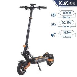 Kukirin G2 Max elektrisk skoter 1000W 20.8AH, 10" däck, justerbar teleskopstång, 55km/h och 70km räckvidd