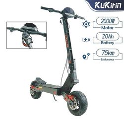 Kukirin G4 2000W 20AH elscooter, 11" däck, 6-lampors säkerhetssystem, 70 km/h och 75 km räckvidd