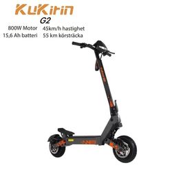 Kukirin G2 hastighet 45 km/h, räckvidd 55 km, 7-ljuss säkerhetssystem 800W motor 15,6 AH, 10-tums däck, elscooter