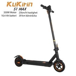 KuKirin S1 Max hopfällbar elektrisk skoter 350W motor, 36V 10.4AH batteri, topphastighet 30 km / h, 8 tums däck, räckvidd 39 km