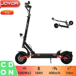 JOYOR T10 hopfällbar elektrisk skoter - Motor 1000W x2 batteri 60V 18AH-10 tums däck - räckvidd 75km