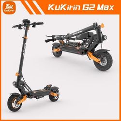 KuKirin G2 Max hopfällbar elektrisk skoter,1000W motor,20.8Ah batteri, topphastighet 55km/h,räckvidd 70 km,Fällbara stavar,Avtagbart säte