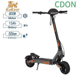Kukirin G2 hastighet 45 km/h, räckvidd 55 km, 800W motor 15,6AH, 10 tums däck, 7-lätt säkerhetssystem elektrisk skoter