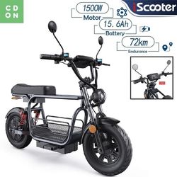 iScooter DX5 Elektrisk scooter Fällbar 1500W 48V 15,6Ah Batteri 15*3,0" Hållbara däck Shopping E-scooter Hydrauliska skivbromsar NFC