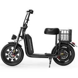 iScooter F7 elektrisk skoter 1000W motor 48V 10,4Ah batteri 50km räckvidd 16 * 3,0 tums däck vikbar bakre korg